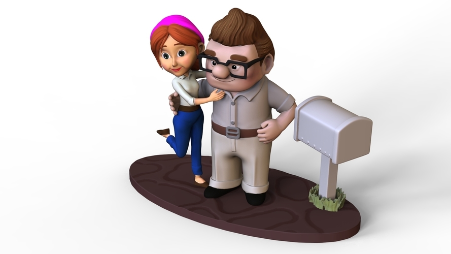 Carl and Ellie young 2 - Topcake for wedding 3D Print 466116