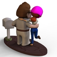 Carl and Ellie young 2 - Topcake for wedding - Thumbnail 6