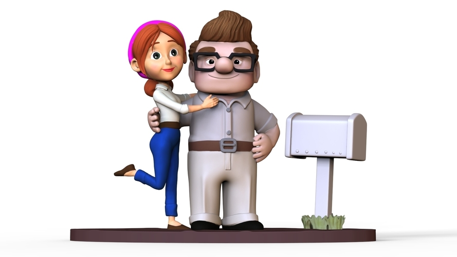 Carl and Ellie young 2 - Topcake for wedding 3D Print 466120