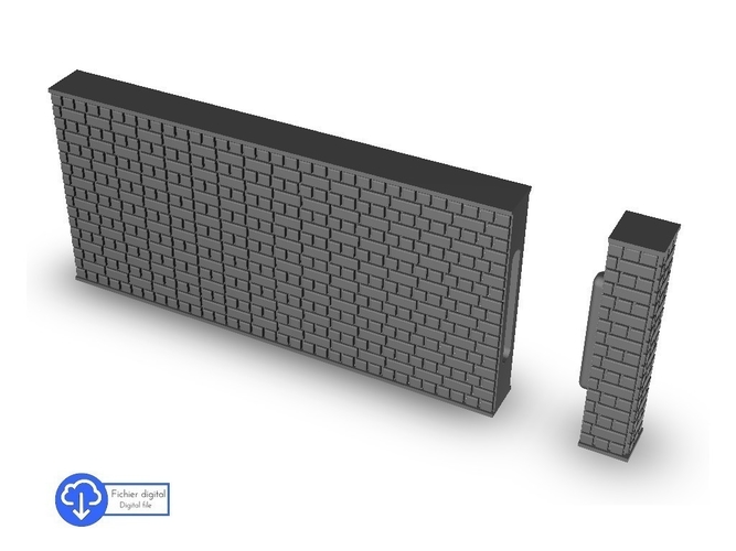 Brick wall modular system 3D Print 466189