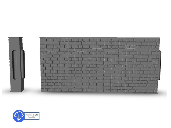 Brick wall modular system 3D Print 466190