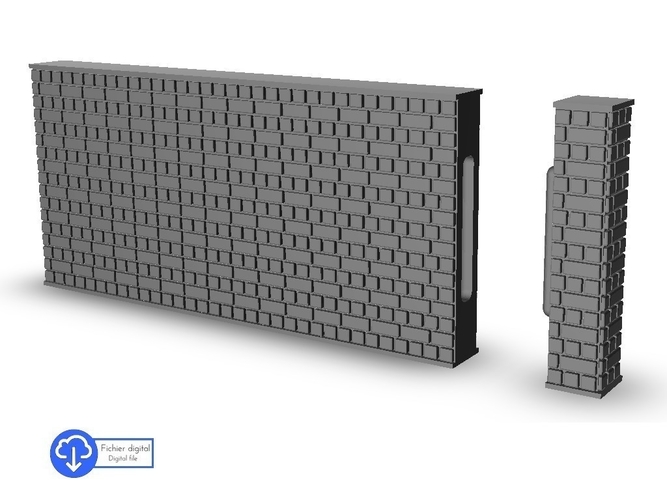 Brick wall modular system 3D Print 466192