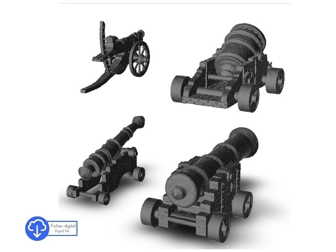 Medieval canons & mortars 3D Print 466199