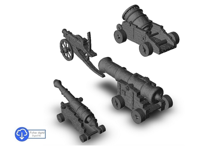 Medieval canons & mortars 3D Print 466200