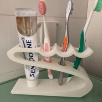 Small Toothbrush Holder for three brushes 3D Printing 466416