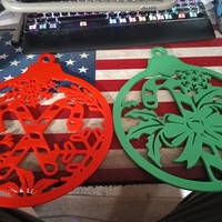Pair of flat Christmas Ornaments - Thumbnail 1