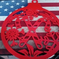 Pair of flat Christmas Ornaments - Thumbnail 3