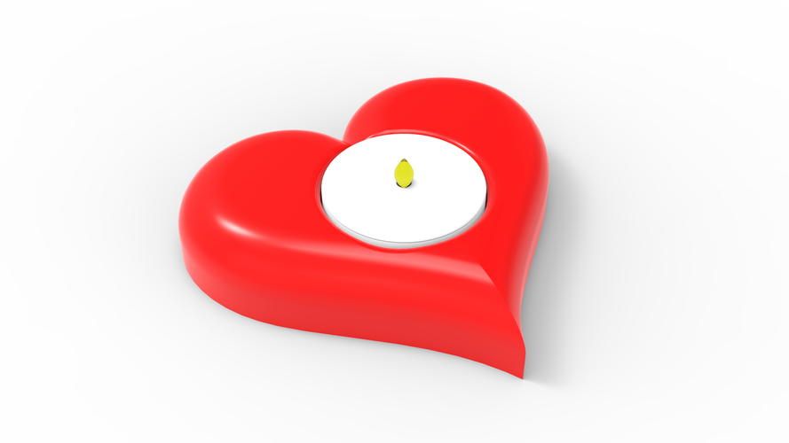 Heart Candle Holder 3D Print 466759