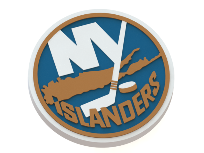 3d Printed New York Islanders Logo By Rysard Poplavskij Pinshape