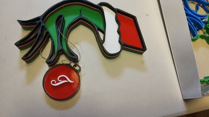 Grinch Christmas Ornament sly hand