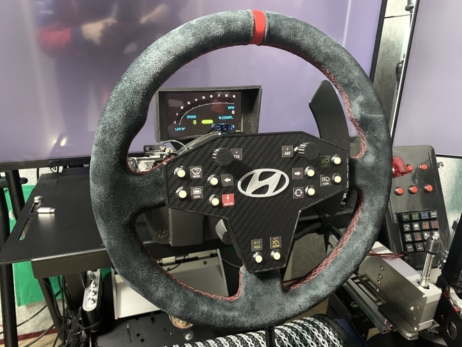 DIY Hyundai Motorsport i20 WRC / i30 TCR Buttonplate 3D Print 466809