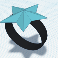 Small Star Ring 3D Printing 466889