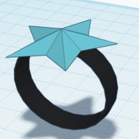 Small Star Ring 3D Printing 466892