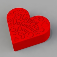 Small Valentine's Day Heart Box  3D Printing 466945