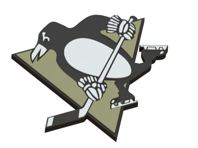 Pittsburgh Penguins logo 3D Print 46701