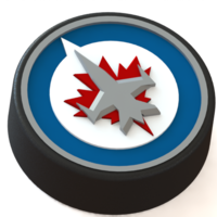 Small Winnipeg Jets logo on ice hockey puck 3D Printing 46708