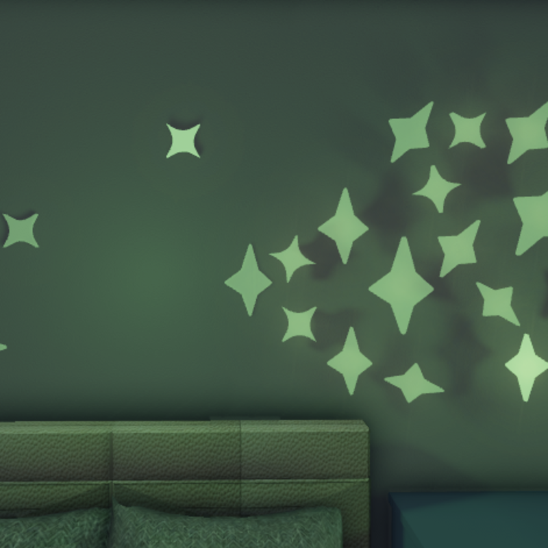 Glow in the dark wall decorations