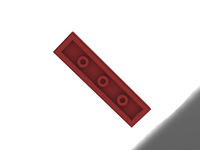 LEGO Plate - 1X4 with 3 Knobs 3D Print 467258