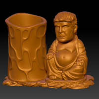 TRUMP BUDDHA PEN HOLDER 1 - Thumbnail 2