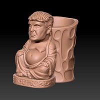 TRUMP BUDDHA PEN HOLDER 2 - Thumbnail 1
