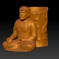 Small TRUMP BUDDHA PEN HOLDER 4 3D Printing 467313