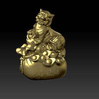 Small LUCKY TIGER NEW YEAR - CONGRATULATIONS FORTUNE DECORATION 1 3D Printing 467322