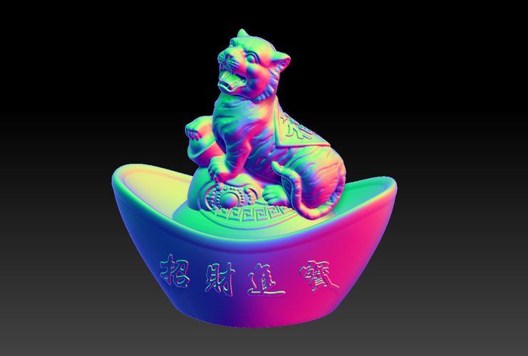 THE YEAR OF THE TIGER GOLD INGOT EDITION TIGER 2 3D Print 467343