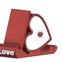 Small Standphone or Tablet Heart Love With Slipcase 3D Printing 467377