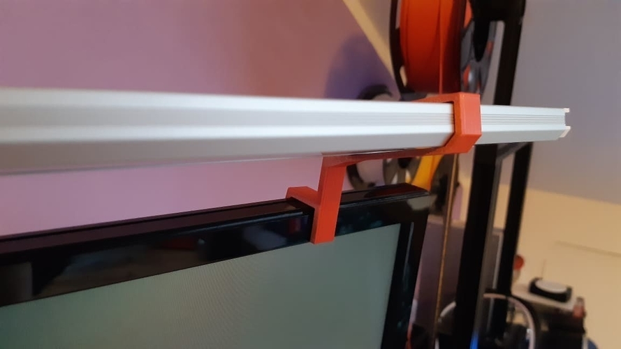 LED Under_cabinet lamp holder on Dell Monitor SE2416H 3D Print 467504