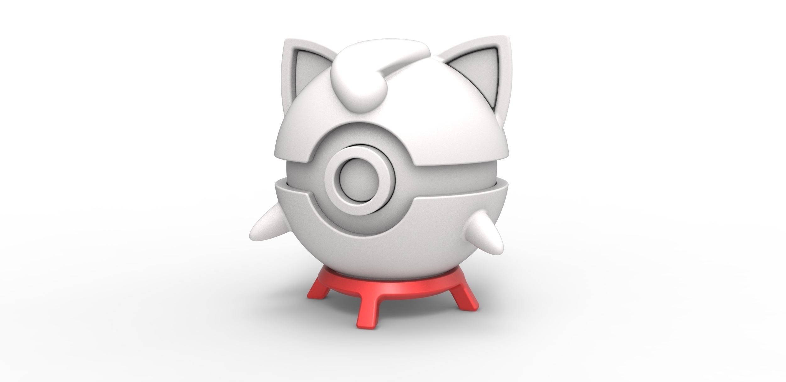 Pokeball Pikachu + stand 3d Printed