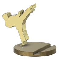 Small Karate StandPhone 3D Printing 467542