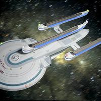 Small StarTrek Kirov Class Dreadnought starship 3D Printing 467575