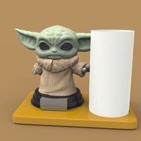 Small Yoda  Pen holder 3D Printing 467579