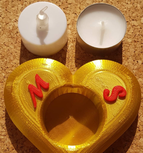 Heart Candle Holder 3D Print 467774
