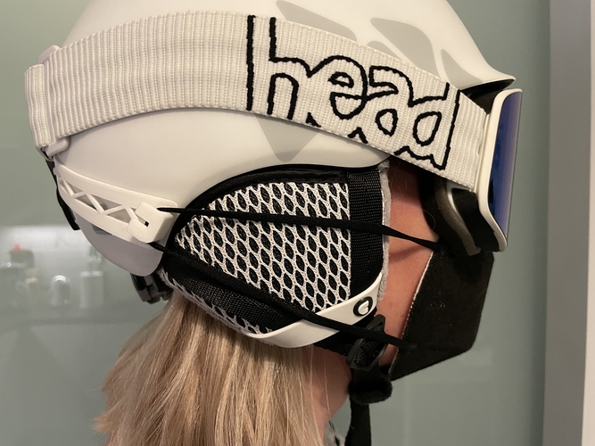 SKI HELMET FACE MASK HOLDER 3D Print 467798