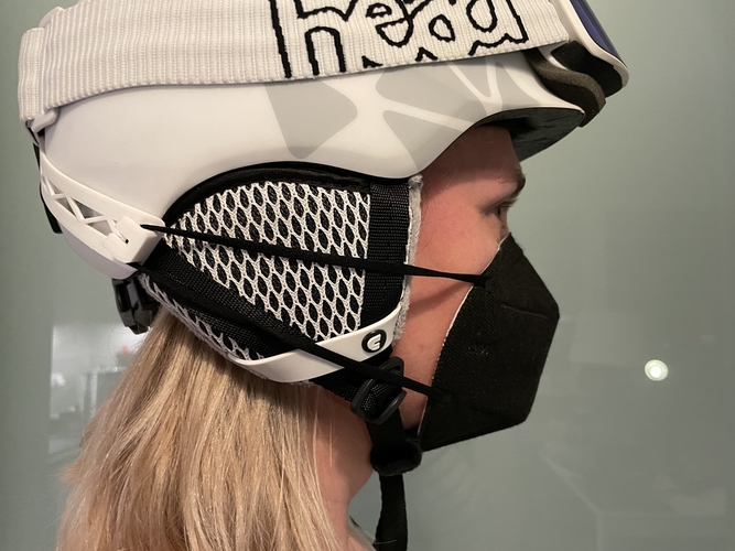 SKI HELMET FACE MASK HOLDER 3D Print 467802