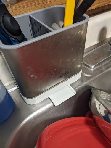 Base with Drain Spout for OXO Sink Caddy 3D Print 467812