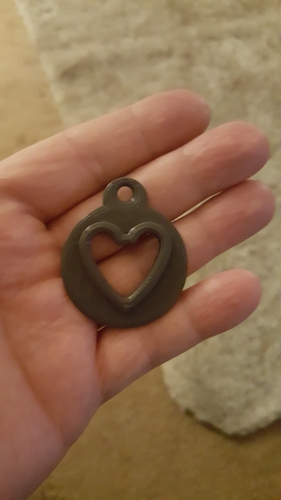 Heart Key Chain Charm 3D Print 467815