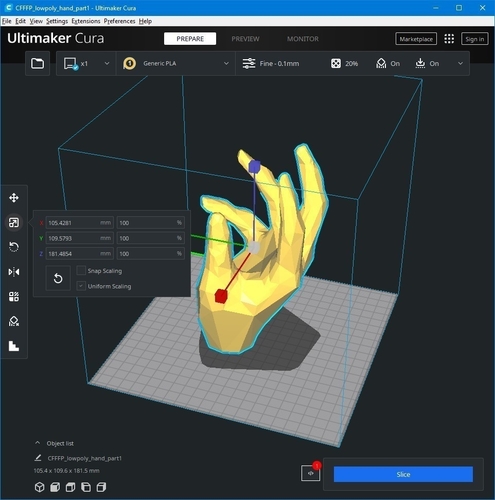 Lowpoly hand 3D Print 467963