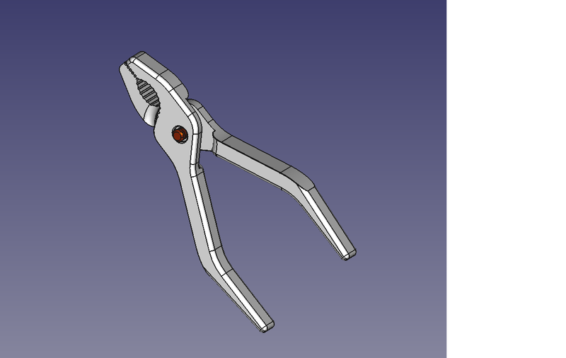 Pliers using all plastic parts.