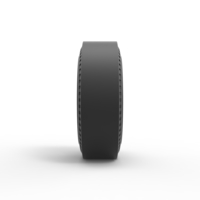 Diecast rear tire of vintage dragster Version 1 Scale 1:10 - Thumbnail 3