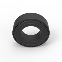 Diecast rear tire of vintage dragster Version 1 Scale 1:10 - Thumbnail 5