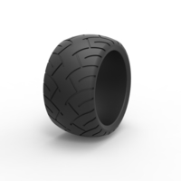 Diecast rear chopper tire Scale 1 to 10 - Thumbnail 2