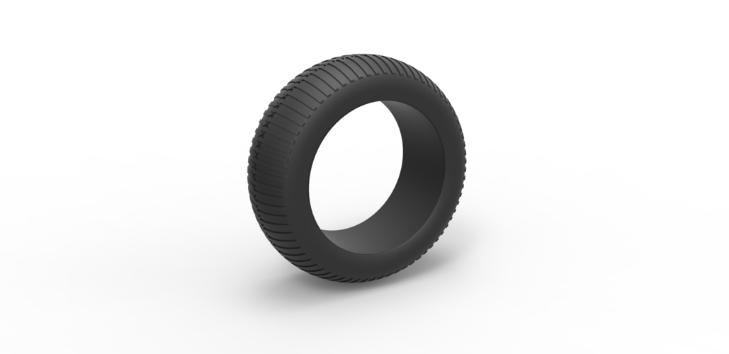 Diecast vintage monster truck tire Scale 1 to 25 3D Print 468404