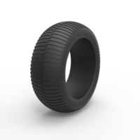 Diecast vintage monster truck tire Scale 1 to 25 - Thumbnail 2