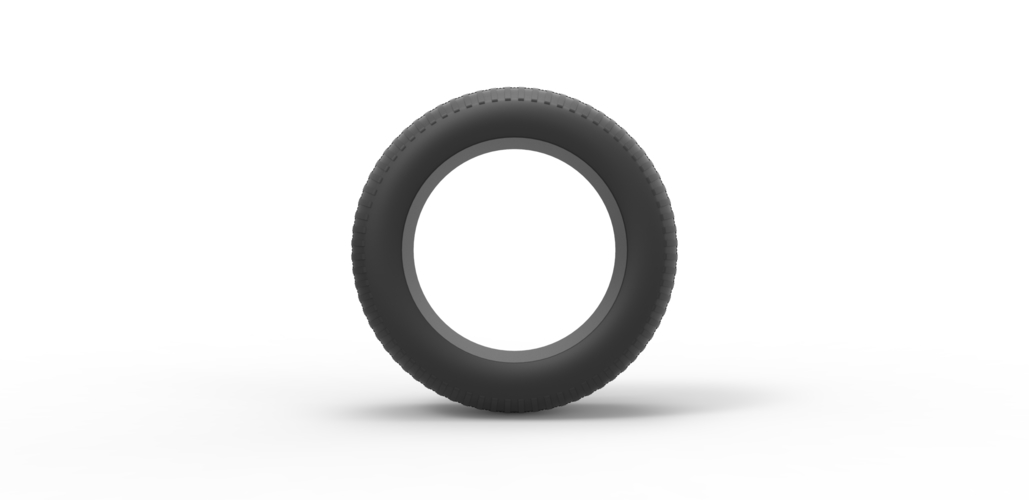Diecast vintage monster truck tire Scale 1 to 25 3D Print 468408