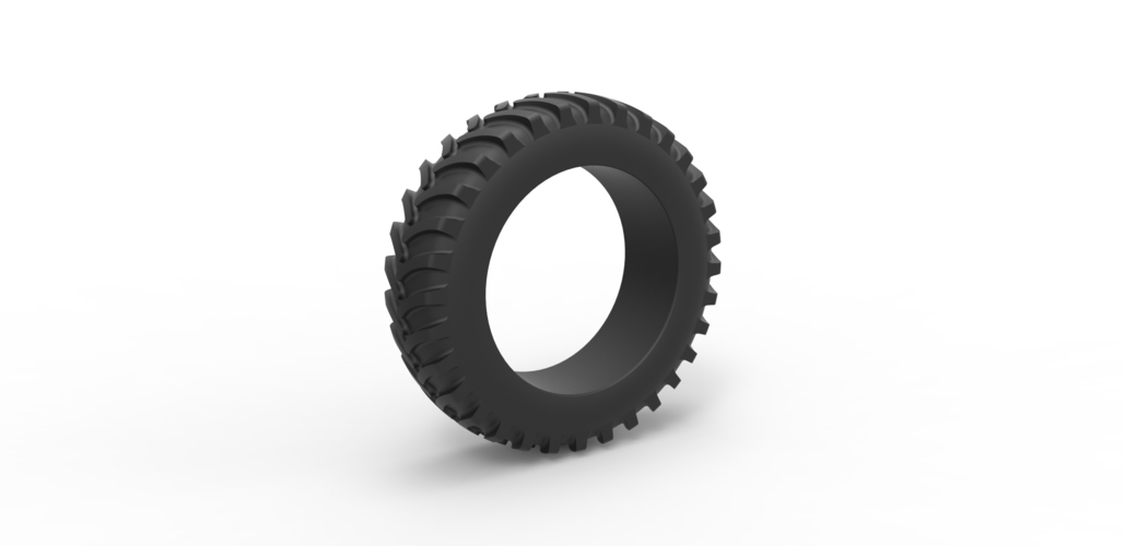 Diecast Tractor tire Scale 1 to 25 3D Print 468410