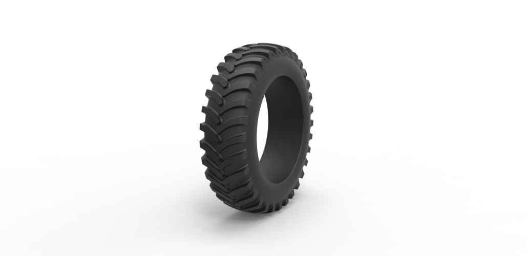 Diecast Tractor tire Scale 1 to 25 3D Print 468411