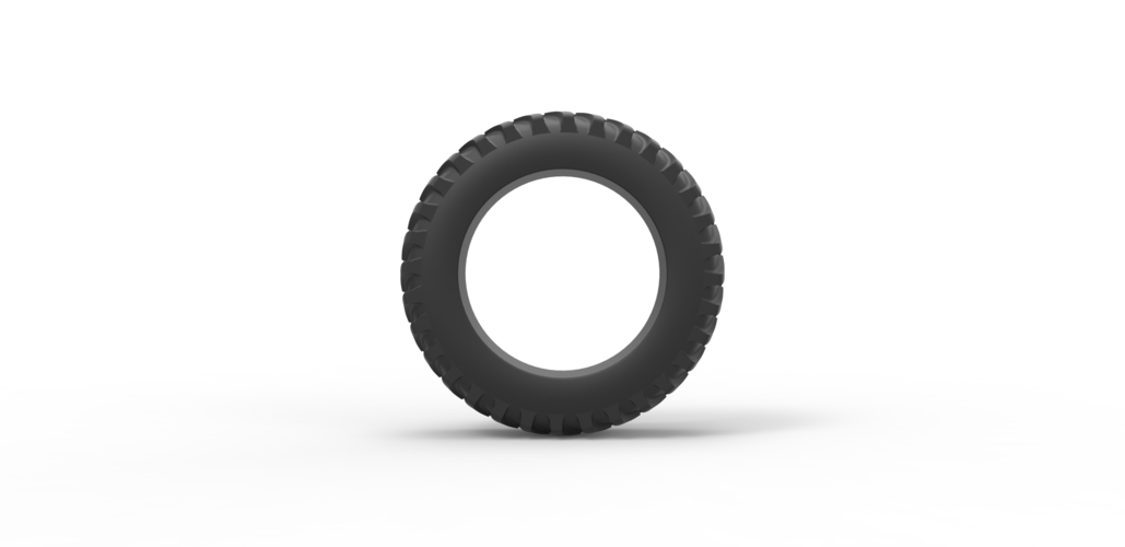 Diecast Tractor tire Scale 1 to 25 3D Print 468413