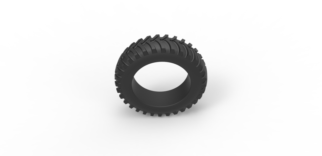 Diecast Tractor tire Scale 1 to 25 3D Print 468414